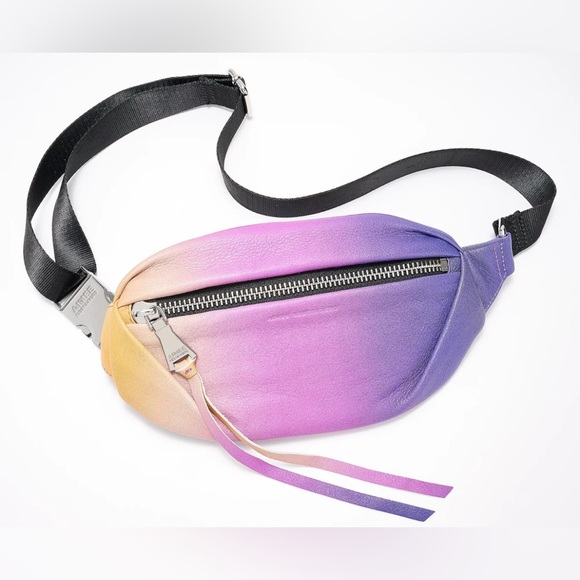 LIKE NEW Aimee Kestenberg Milan Multicolor Fanny Pack Belt Bag Silver Hardware - Picture 2 of 8